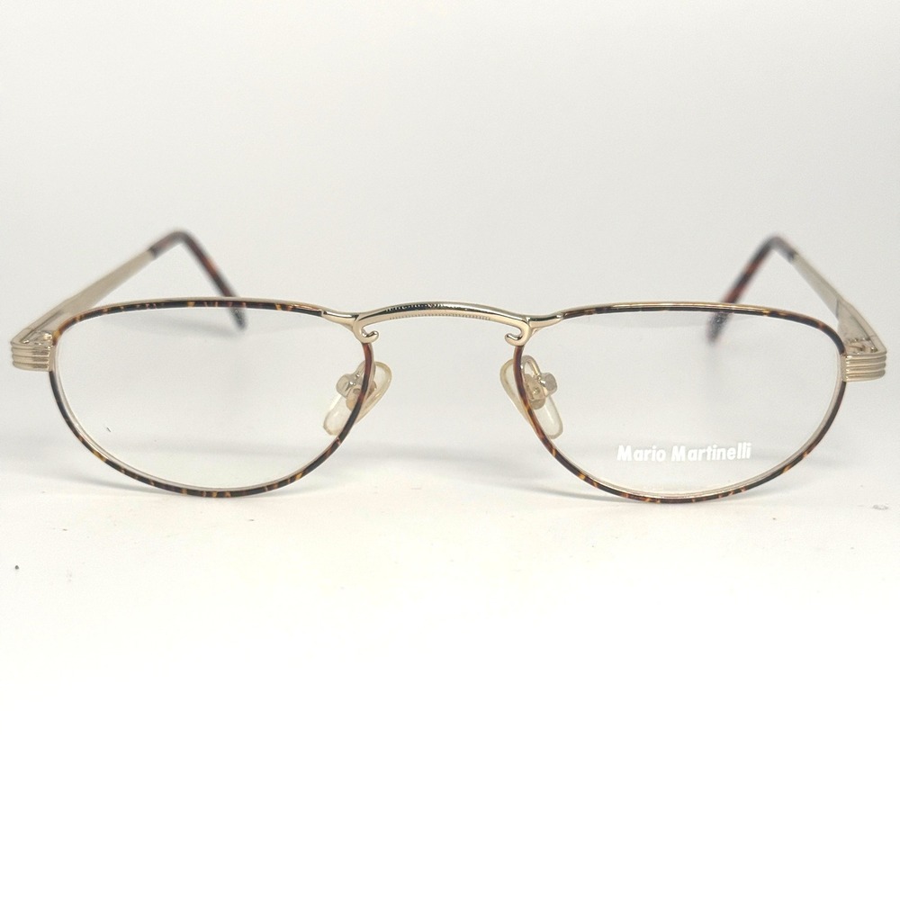 Mario Martinelli MM Better Half Eyeglasses Gold Demi Amber 47-21 Oval Frames‎